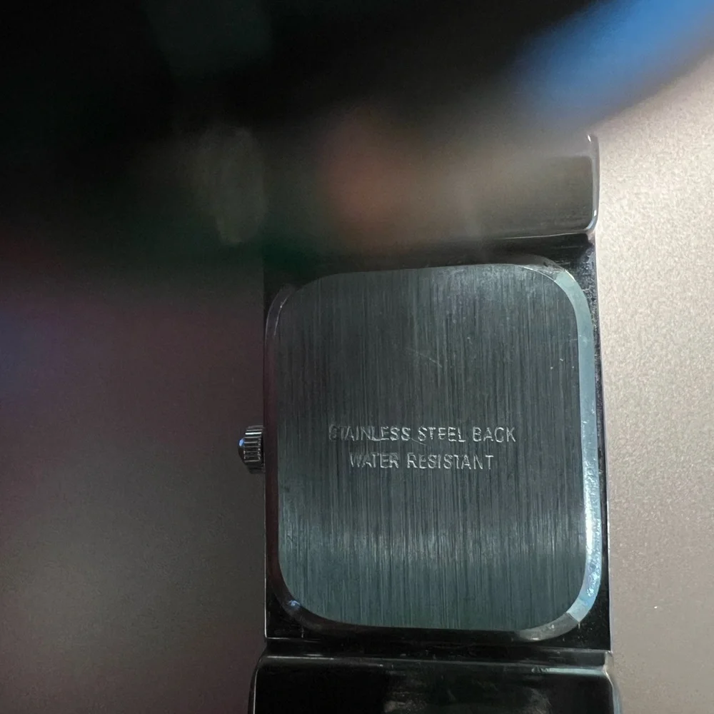 Gucci Silver and Green Watch with Roman Numerals
